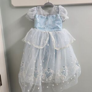 Sparkling Blue Cinderella Princess Dress for Kids